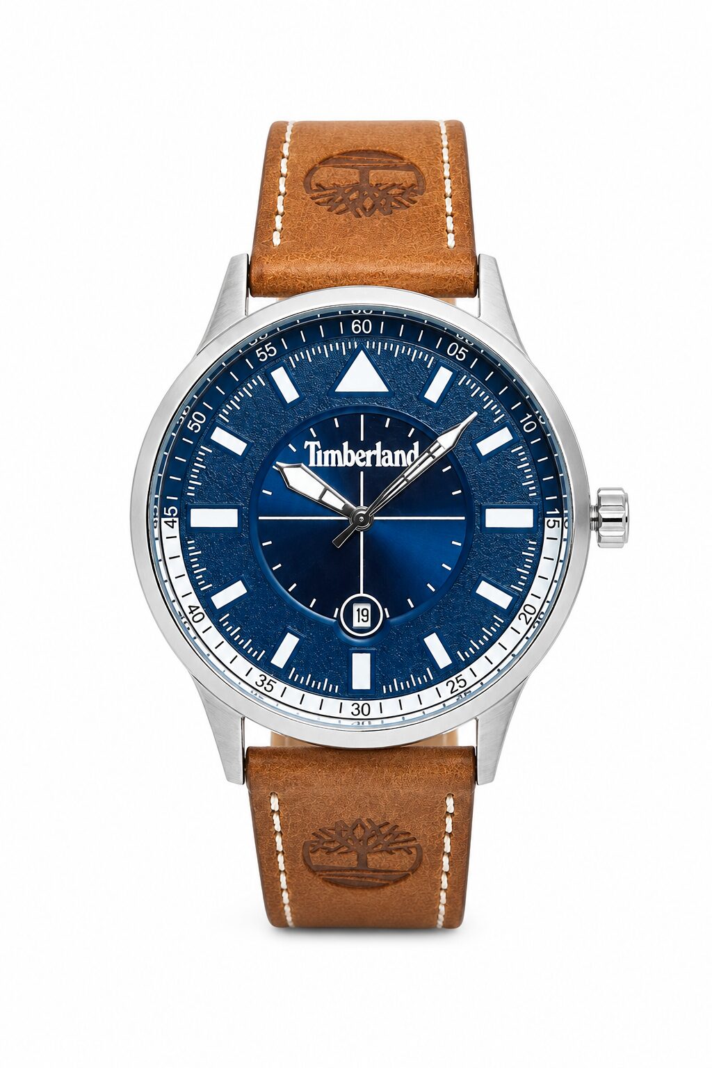 Montre Timberland Homme – Bracelet Cuir Marron & Cadran Bleu - Image 3